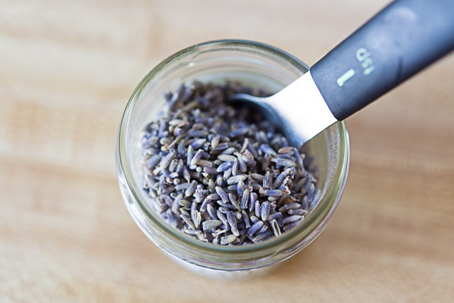 Dried Lavender in Glass Jar with Spoon
