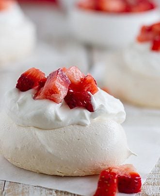 Mini Strawberry Pavlovas