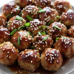 Turkey Quinoa Meatballs with Glaze