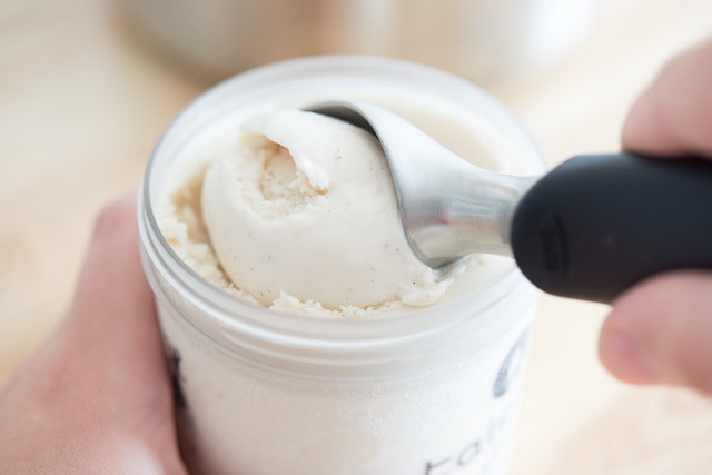 Vanilla Gelato Ice Cream Being Scooped