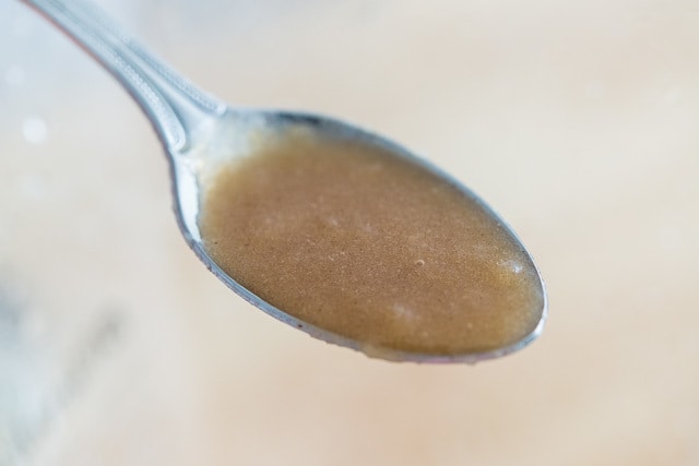 Caramel Sauce in Spoon