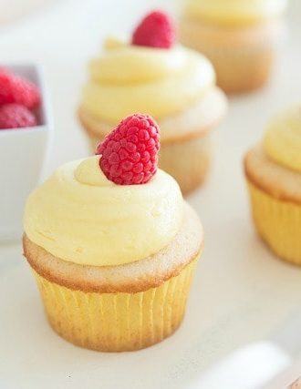 Framboise Cupcakes with French Vanilla Buttercream