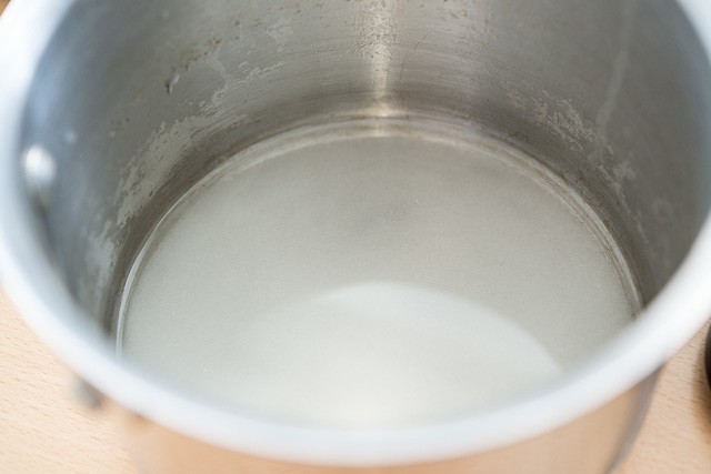 Sugar and Water in Saucepan
