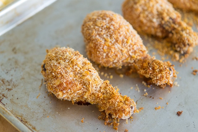 Oven Fried Baked Chicken Drumsticks on Sheet Pan