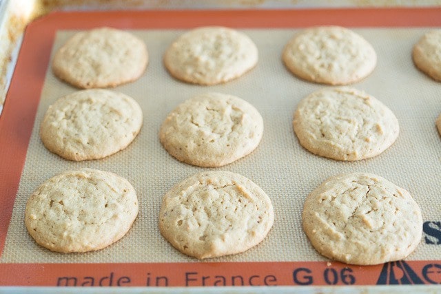 Homemade Peanut Butter Sandwich Cookies - Baked on a Silicone Mat until Golden