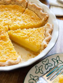 Lemon Buttermilk Pie - Slices in a Pie Dish