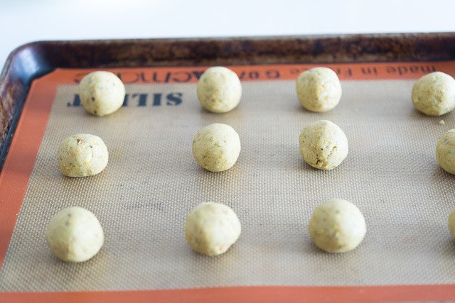 Nut Ball Cookies - On Sheet Pan Ready to be baked