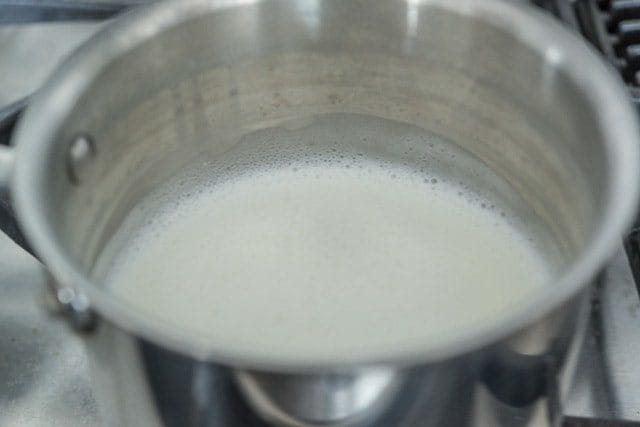 Scalded Milk in Saucepan