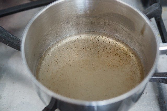 Sugar Syrup in a Saucepan