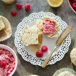 Poppy Seed Muffins with Raspberry Butter
