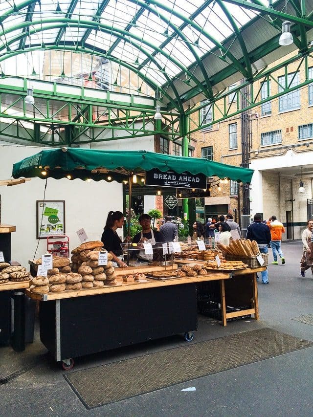 A Bread Stall at London Food Market