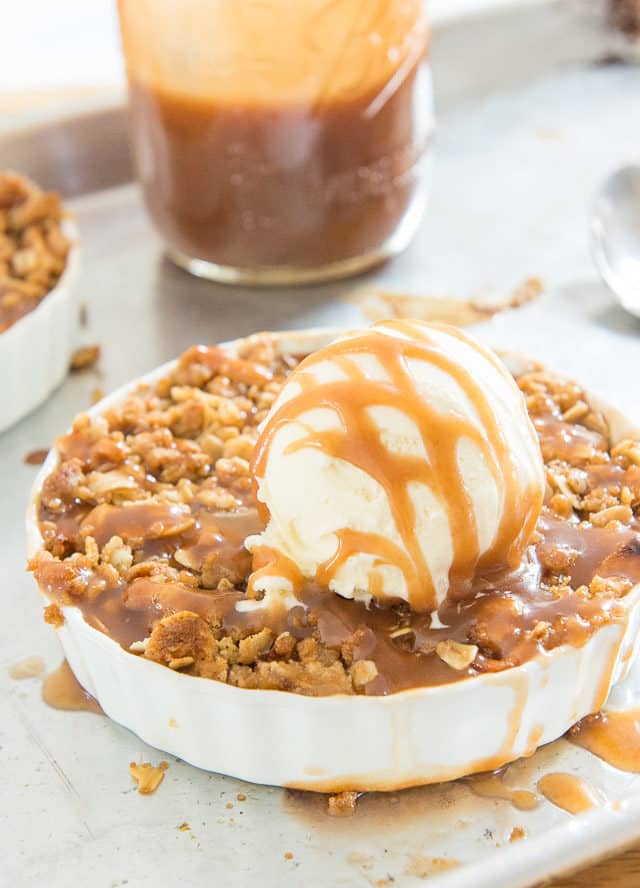 Image result for hot apple crisp and ice cream