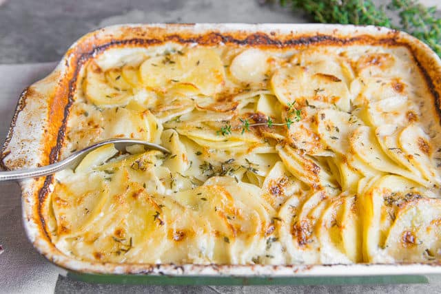 Gratin - In Green Casserole Dish with Thyme