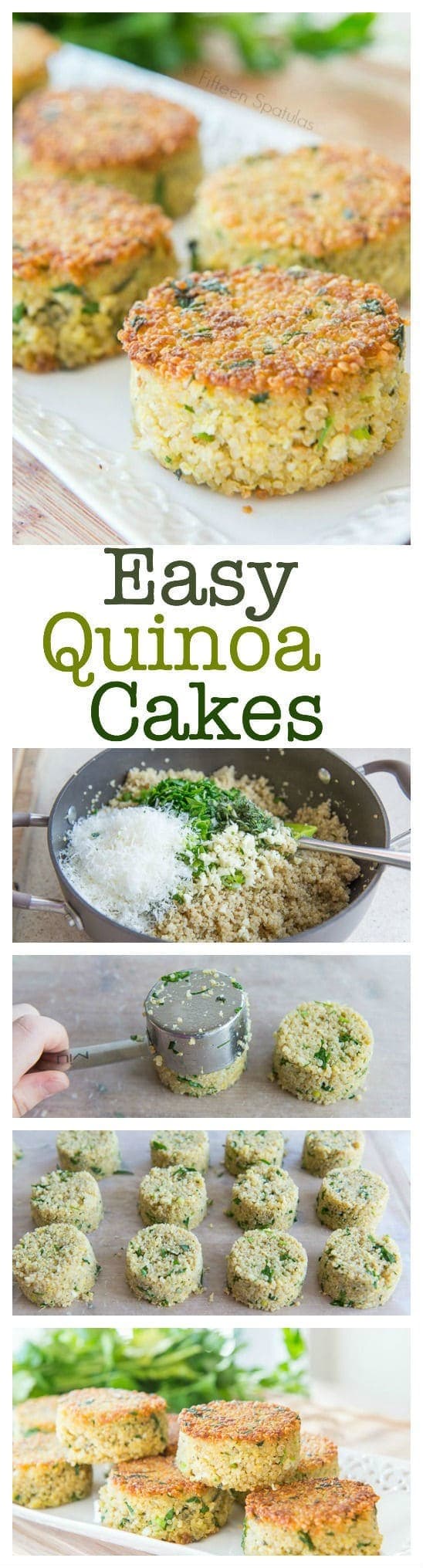 Photo Collage of Making Quinoa Cakes