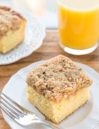 Orange Coffee Cake with Cinnamon Streusel Topping