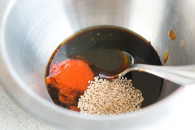 Asian Sesame Marinade Ingredients in Bowl