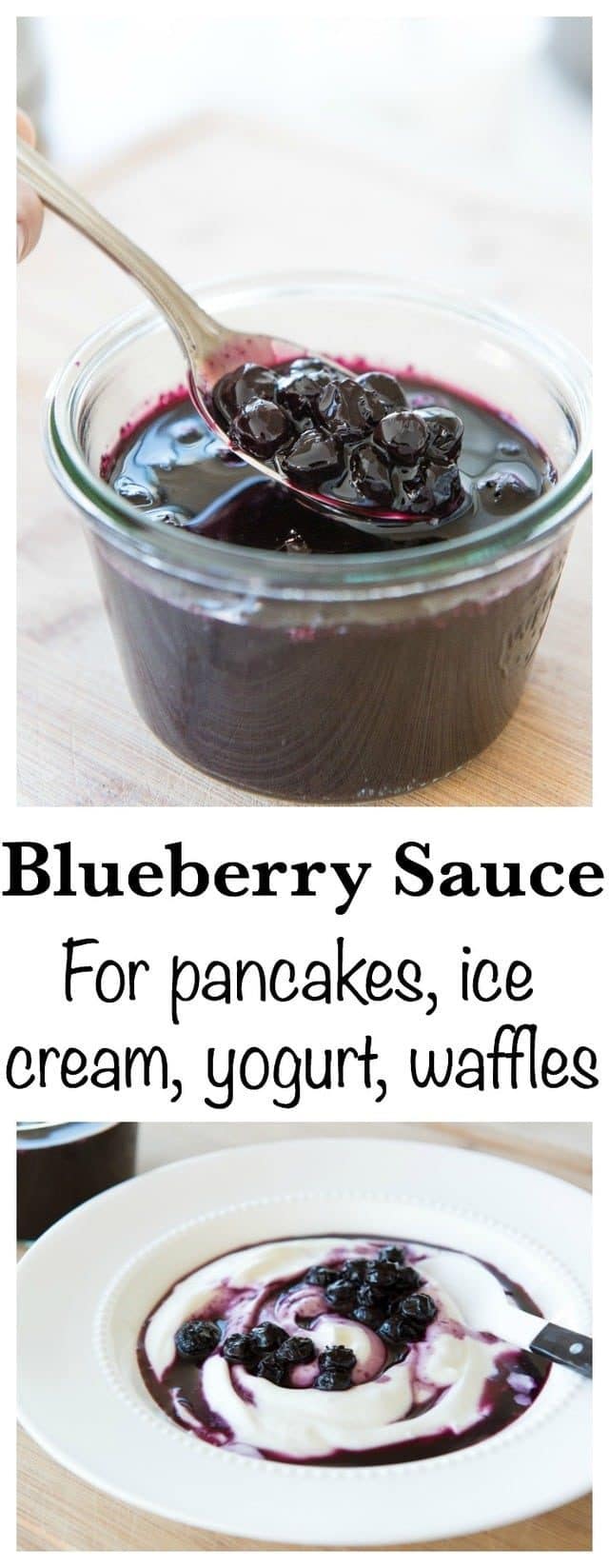Photo Collage of Blueberry Sauce