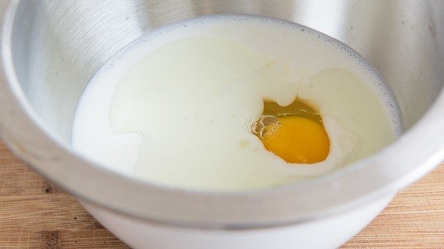 Dairy, Fat, and Egg in a Mixing Bowl