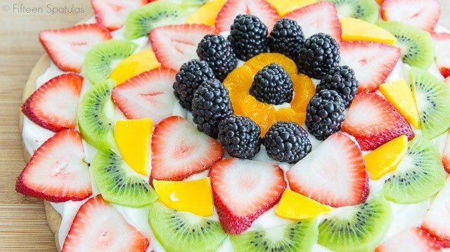 Close Up View of Fruit Pizza Ingredients
