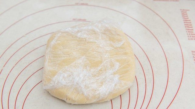 Sugar Cookie Dough Disk Wrapped in Plastic