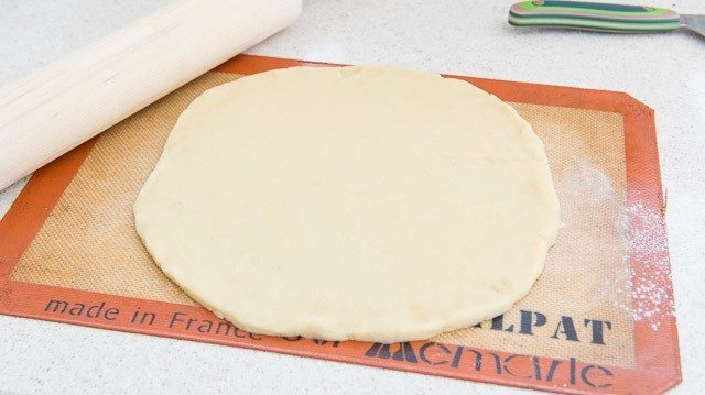 Fruit Pizza Cookie Base Rolled Into a Circle