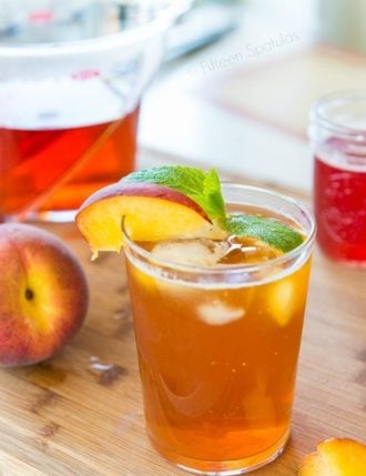 Sparkling Peach Iced Tea