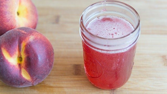 Peach Simple Syrup - in Mason Jar Homemade