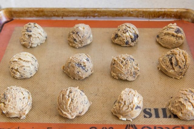 Cookie Dough Ball on Silicone Mat