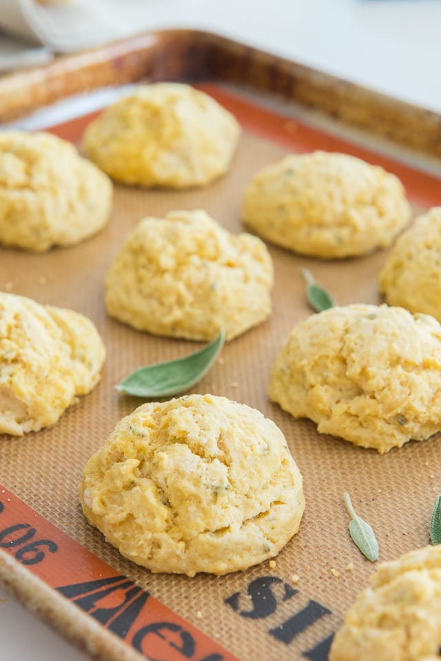 Pumpkin Biscuits Recipe Batch on Silicone Mat
