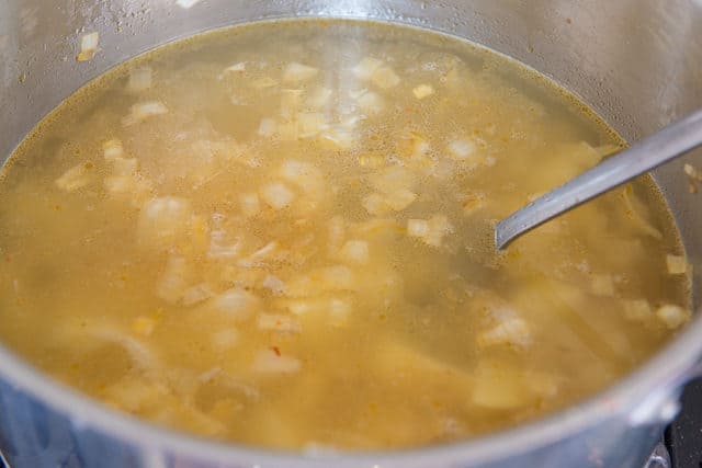 Potato Soup Broth with Spoon