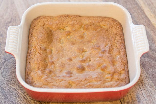 Blonde Brownies - Baked in an 8x8 Red Casserole Dish