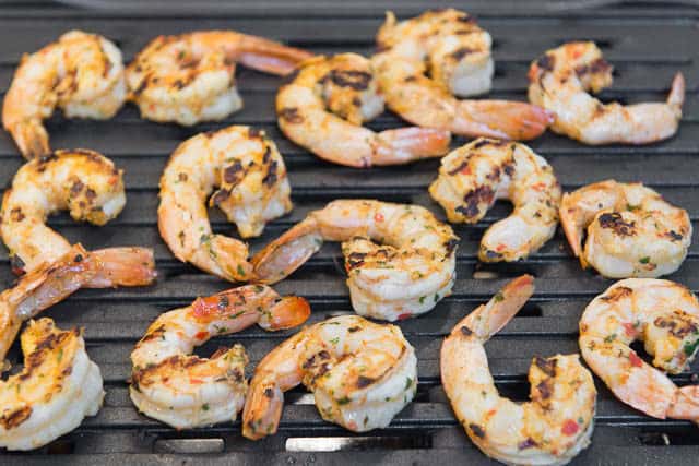 Spicy Chipotle Shrimp Being Grilled on Grill Pan