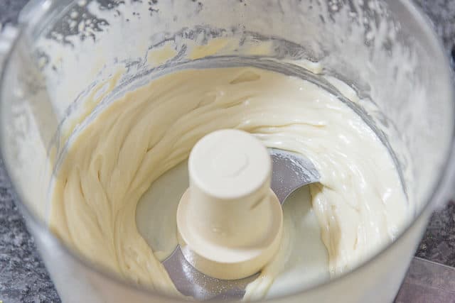 Freshly Whipped Mayonnaise In Food Processor Bowl