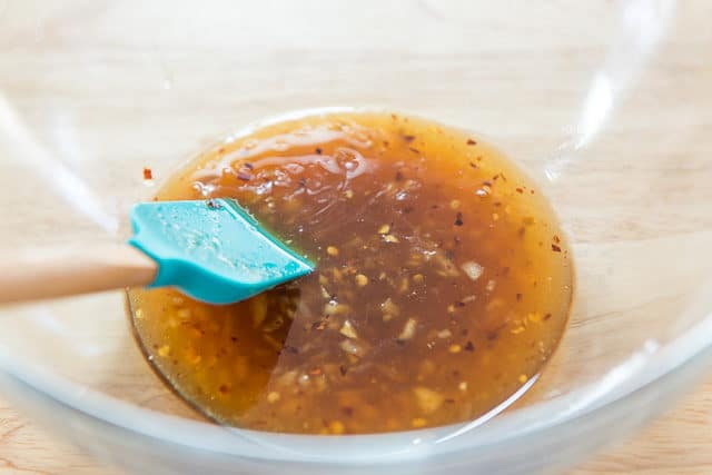 Honey Wing Sauce in Glass Bowl