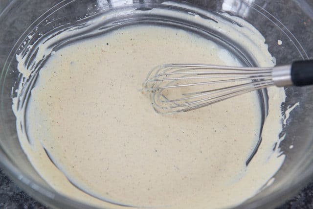 Whisked Creamy Mayonnaise Dressing In Bowl