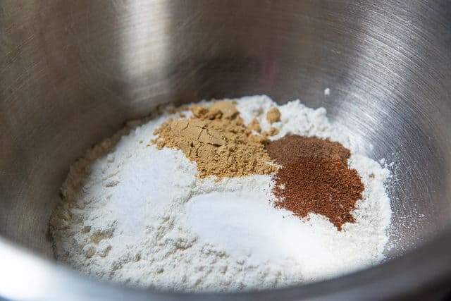 Flour and Spices in a Mixing Bowl