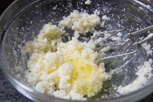 Butter and Egg White Mixing in a Bowl