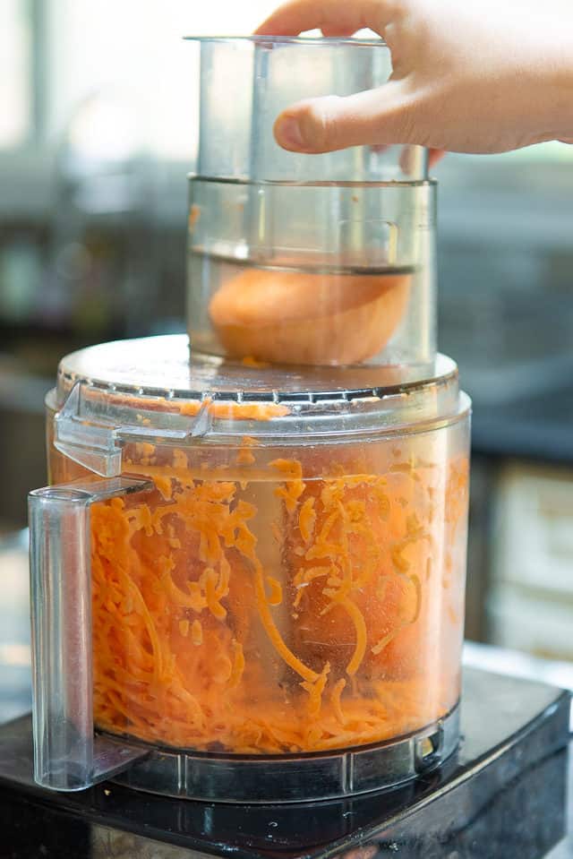 How to Shred Sweet Potatoes in a Food Processor