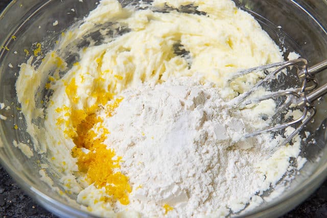 Creamed Butter and Sugar with Flour and Lemon Zest