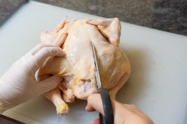 How to Spatchcock a Chicken - By Cutting Backbone with Shears
