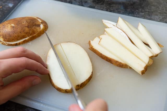 Cutting Matchstick Fries from a Russet Potato