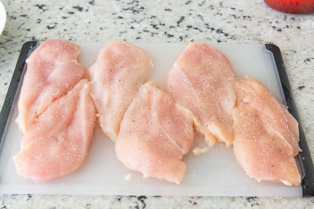 Chicken Cutlets Seasoned with Salt and Pepper