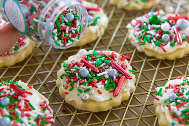 Sugar Cookies with Sprinkles - With Sweetapolita Christmas Sprinkles Added on Top