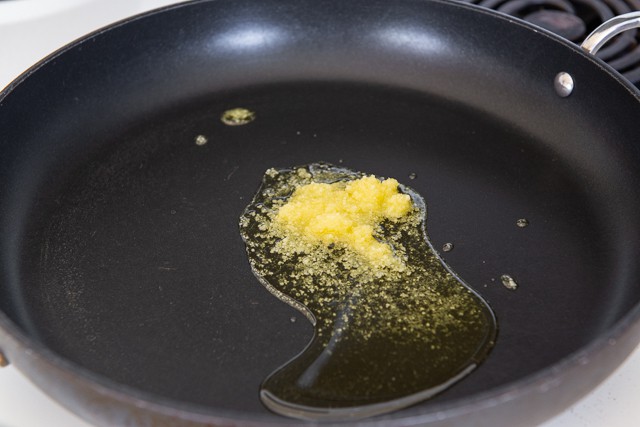 Melted Ghee in a Nonstick Skillet