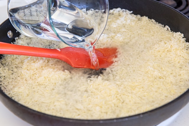 Adding Filtered Water to the Basmati Rice