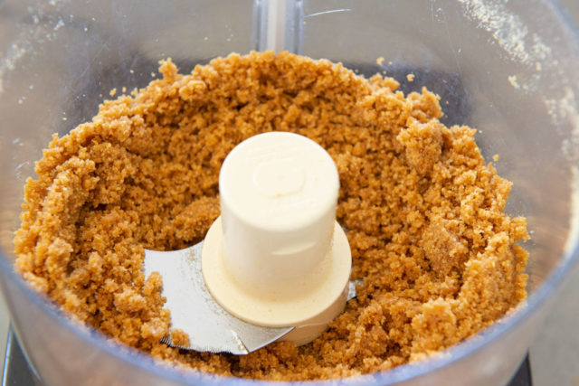 Graham Cracker Crumbs - In a Food Processor Bowl Moistened with Butter