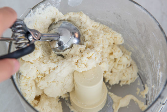 Scooping the Fifteen Spatulas Easy Drop biscuit Recipe with Cookie Disher