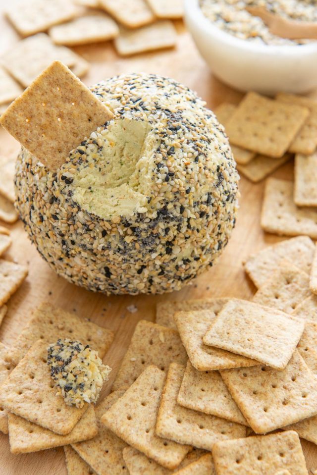 Cream Cheese Ball - Coated in Everything Bagel Mix 