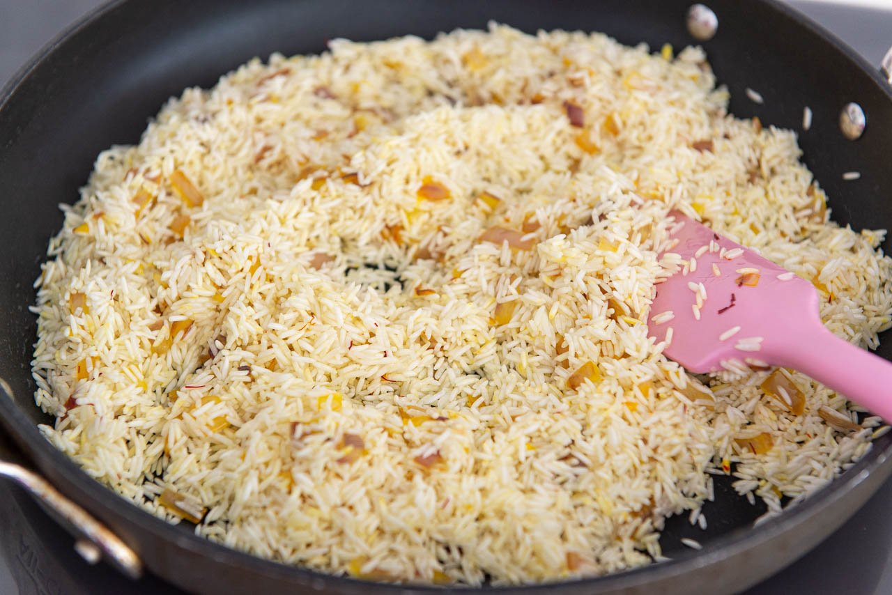 Saffron Rice (Yellow Basmati Rice Recipe) Fifteen Spatulas