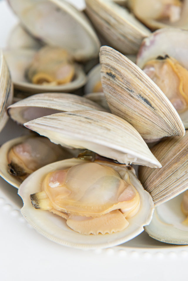 Freshly Steamed Littleneck Clams That Were Soaked